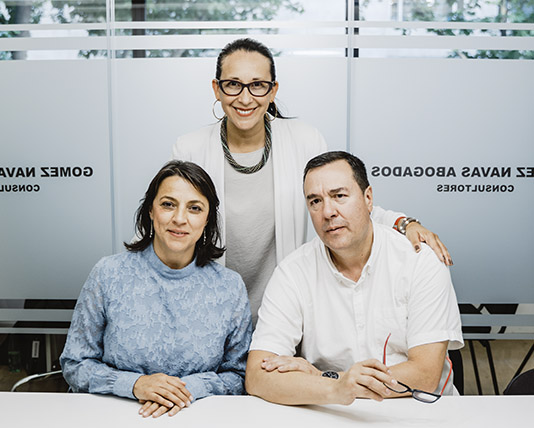 Equipo de Atención Integral al Estudiante en las oficinas de Gomez Navas Abogados Madrid